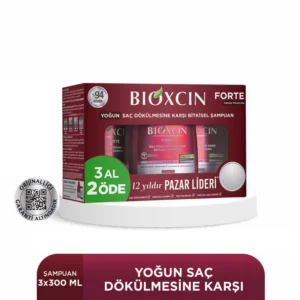 Bioxcin Forte Saç Dökülmesine Karşı Bakım Şampuanı 300 ml – 3 AL 2 ÖDE