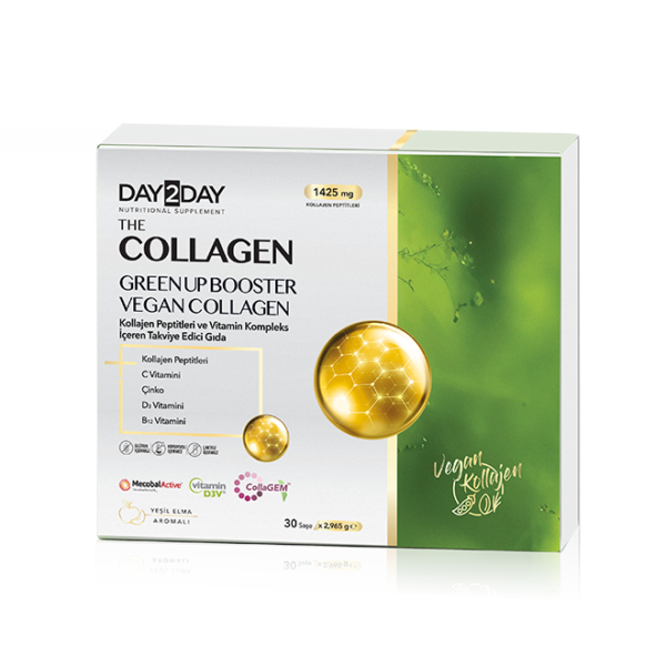 Day2Day The Collagen Green Up Booster 30 Saşe - Yeşil Elma Aromalı