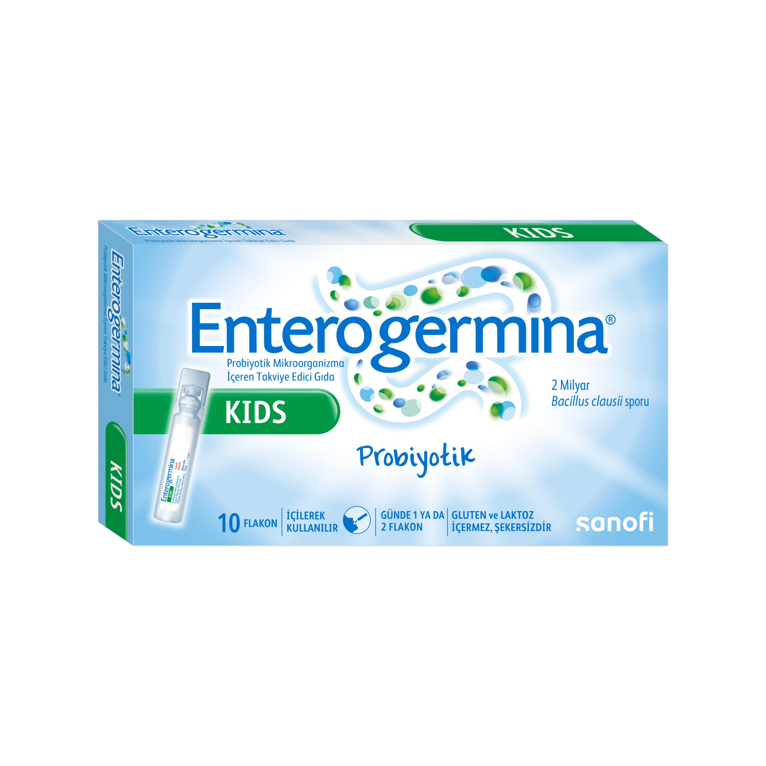 Enterogermina Kids Probiyotik 5 ml 10 Flakon Enterogermina Kids Probiyotik 5 ml 10 Flakon - Görsel 1