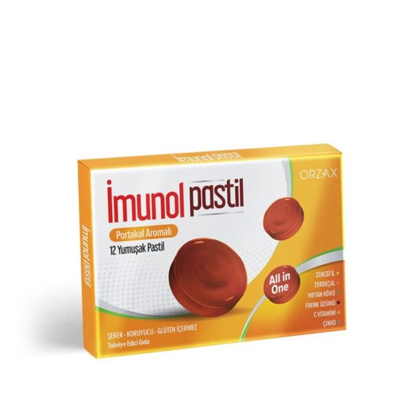 Orzax İmunol Pastil Portakal Aromalı 12 Yumuşak Kapsül