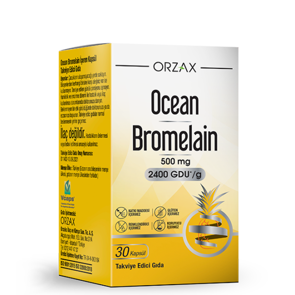 Orzax Ocean Bromelain 30 Kapsül