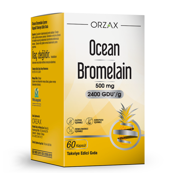 Orzax Ocean Bromelain 60 Kapsül