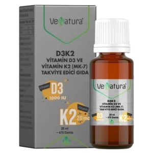 VeNatura D3K2 Vitamin D3 Ve Menaquinon 7 20 ml