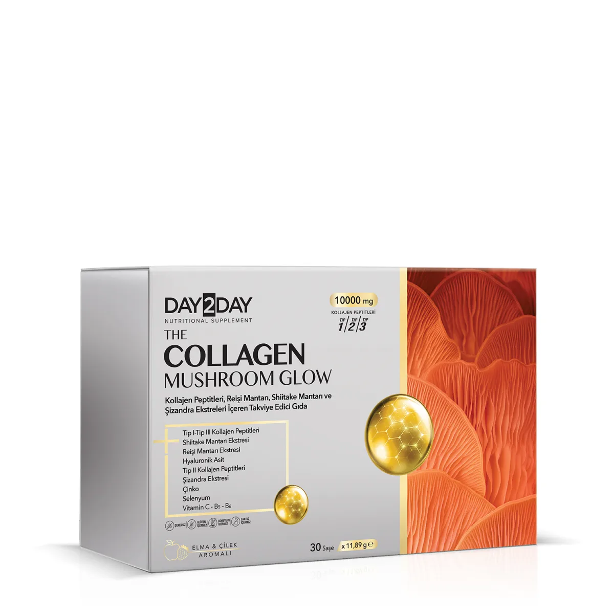 Day2Day The Collagen Mushroom Glow Takviye Edici Gıda 30 Saşe