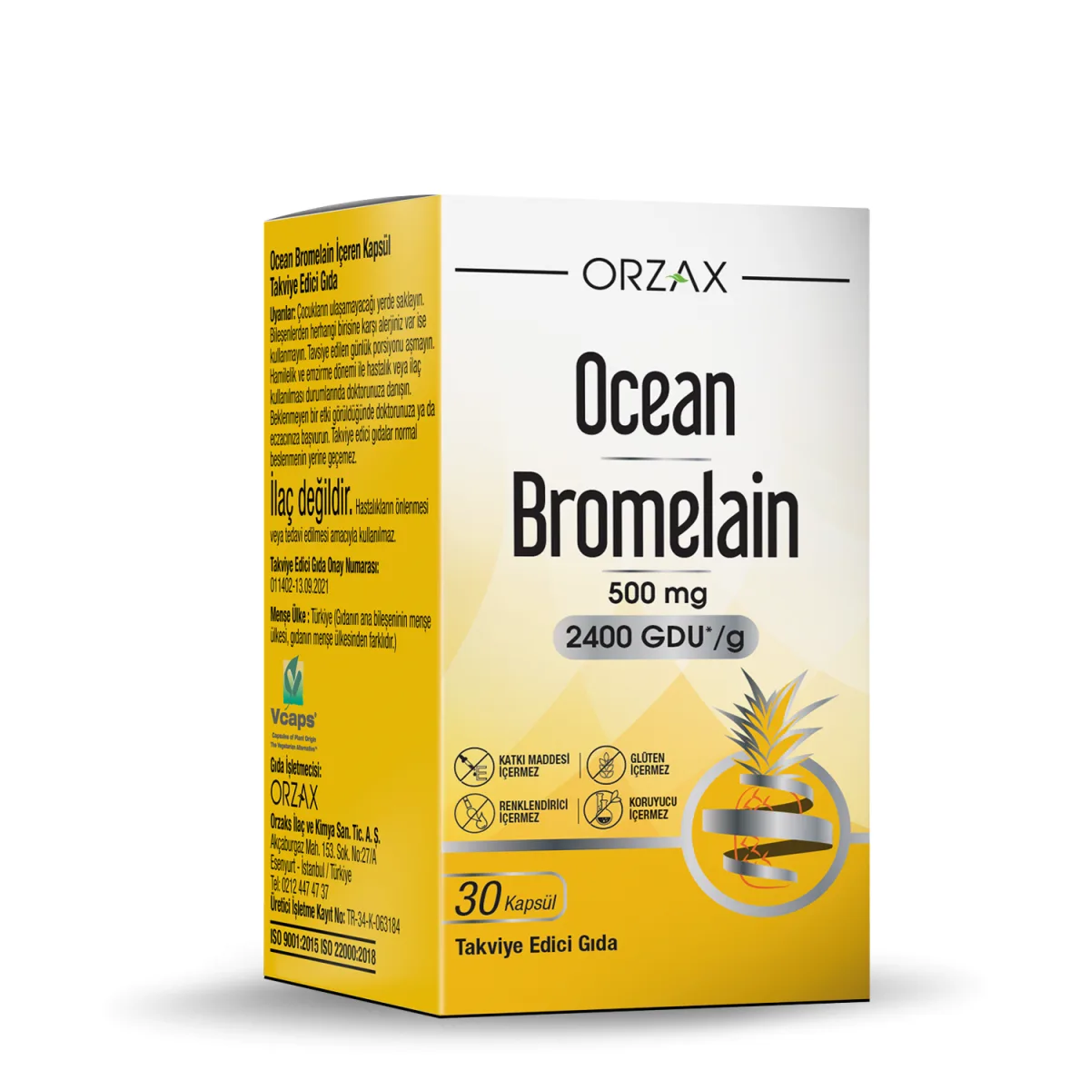 Orzax Ocean Bromelain 30 Kapsül