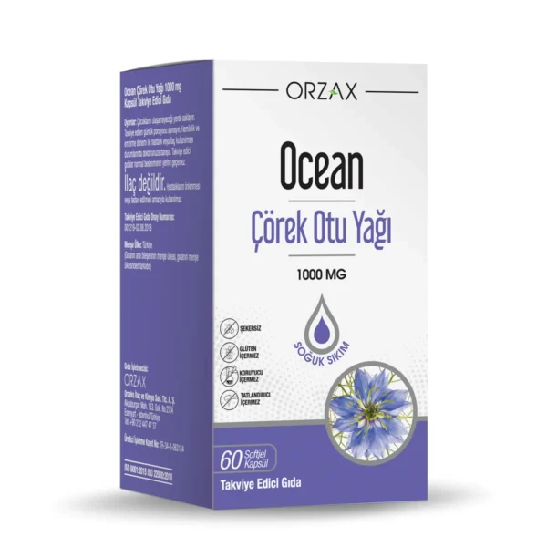 Orzax Ocean Çörek Otu Yağı 60 Kapsül