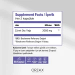 Orzax Ocean Çörek Otu Yağı 60 Kapsül