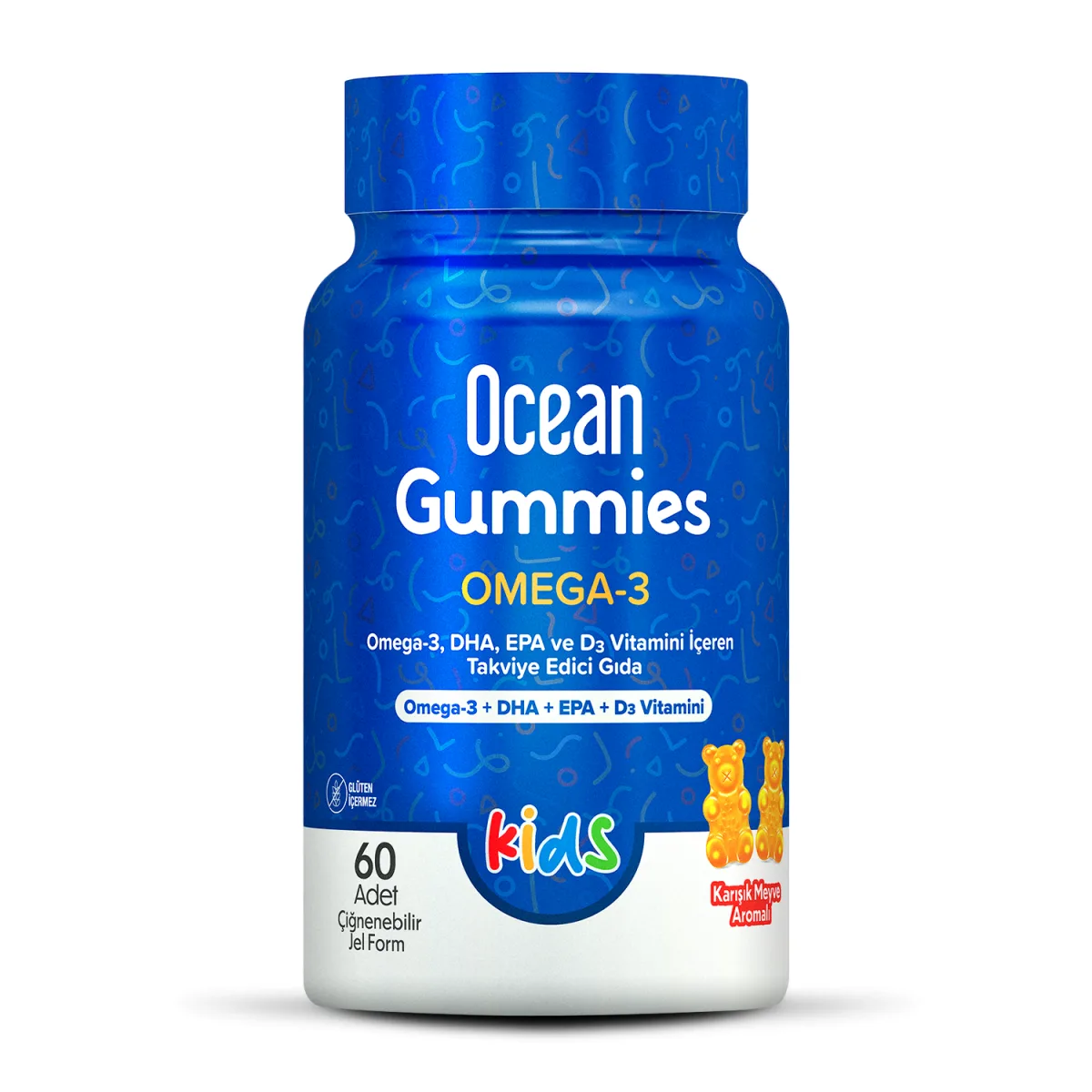 Orzax Ocean Gummies Omega-3 Kids 60 Adet Çiğnenebilir Jel Form