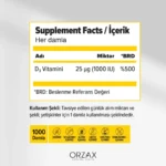 Orzax Ocean Vitamin D3 1000 IU 50 ml Damla