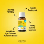 Orzax Ocean Vitamin D3 1000 IU 50 ml Damla