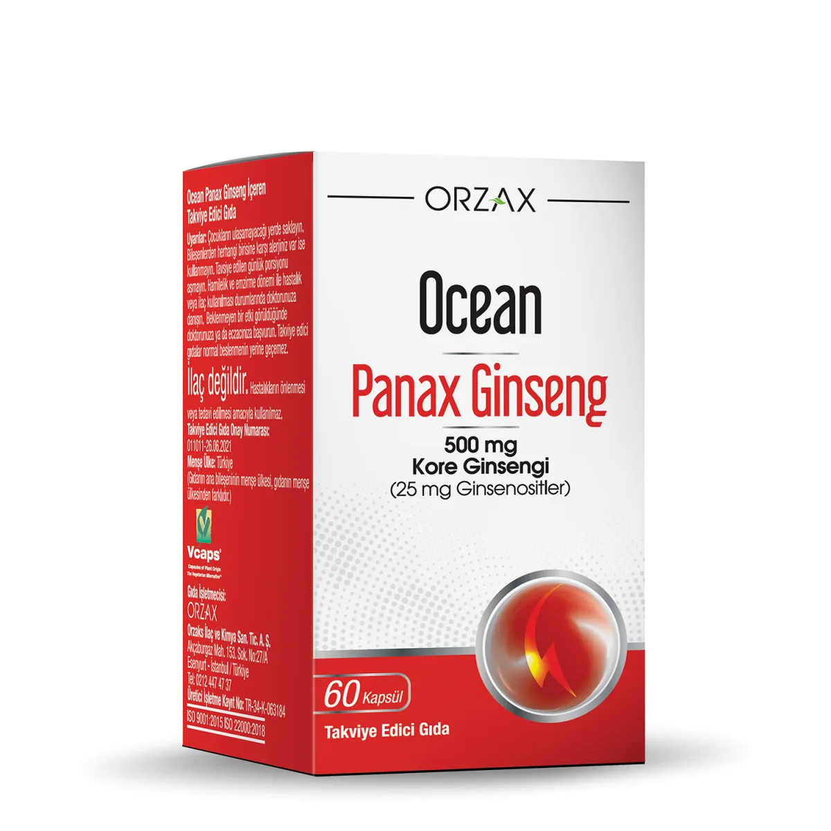 Orzax Panax Ginseng 60 Kapsül