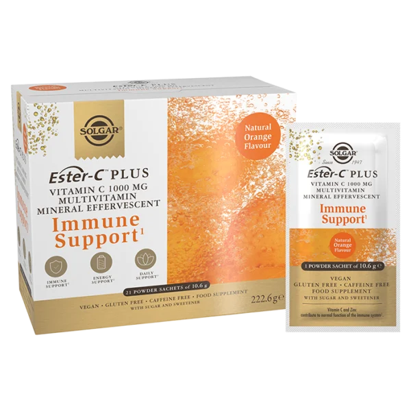 Solgar Ester C Plus Vitamin C 1000 mg Multivitamin Mineral Efervesan 21 Saşe