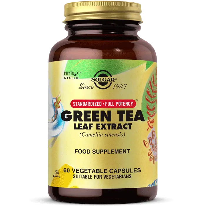 Solgar Green Tea Leaf Extract 60 Kapsül Solgar Green Tea Leaf Extract 60 Kapsül - Görsel 1