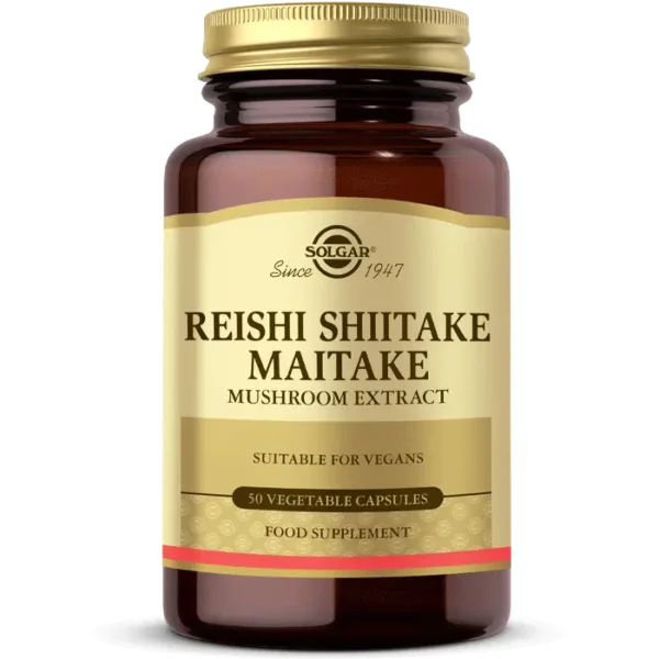 Solgar Reishi Shiitake Maitake Mushroom Extract 50 Bitkisel Kapsül