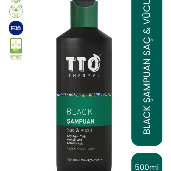 TTO Thermal Black Saç ve Vücut Şampuanı 500 ml