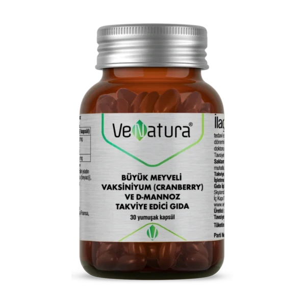 VeNatura Cranberry ve D Mannoz 30 Yumuşak Kapsül