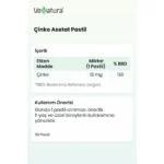 VeNatura Çinko Asetat Pastil 30 Pastil