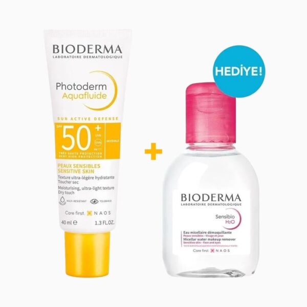 Bioderma Photoderm Aquafluid SPF50+ 40 ml & Sensibio H2O 100 ml - Kofre