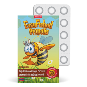 Easy Fish Propolis + Balık Yağı + A vitamini 30 Çiğnenebilir Jel