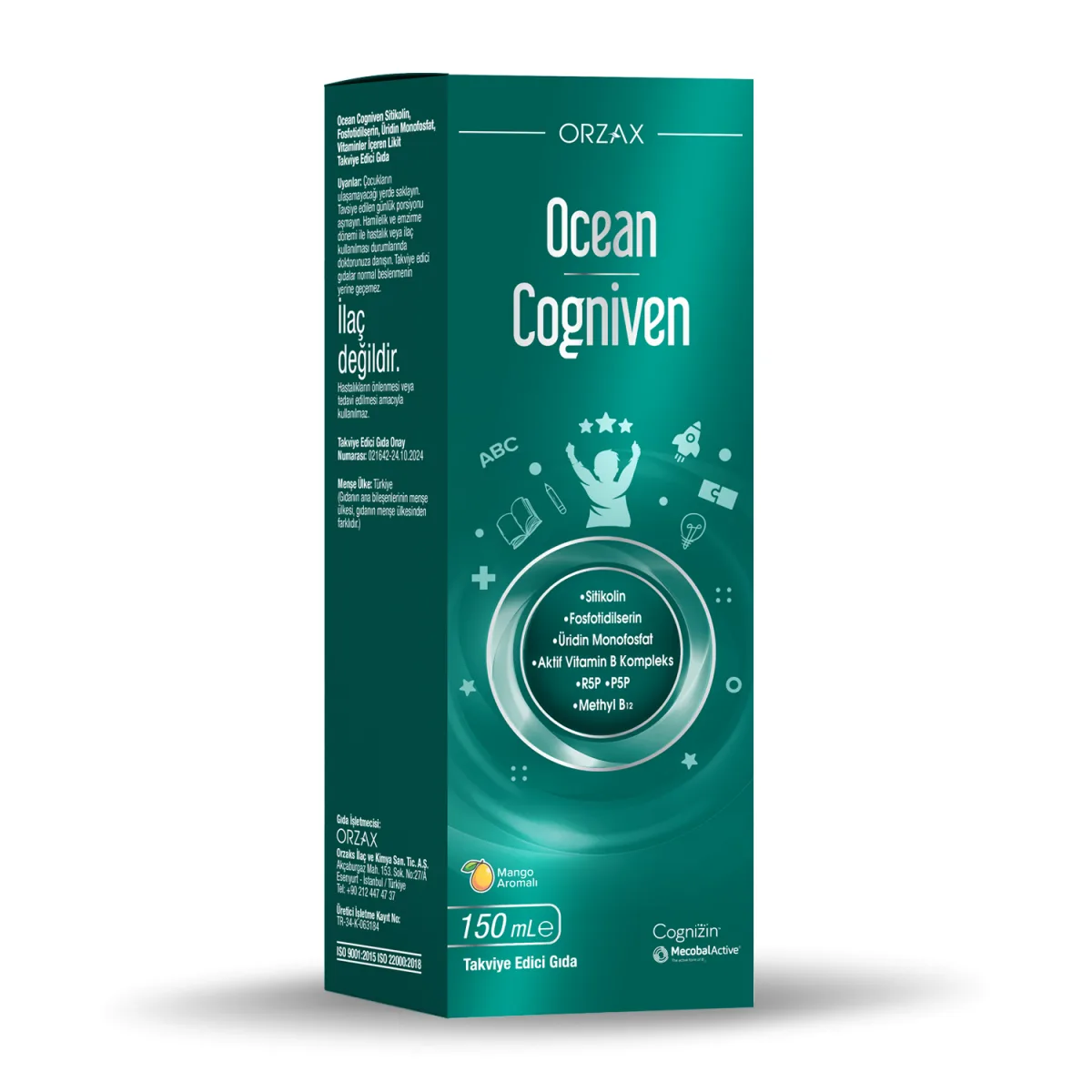 Orzax Ocean Cogniven Mango Aromalı Takviye Edici Gıda 150 ml
