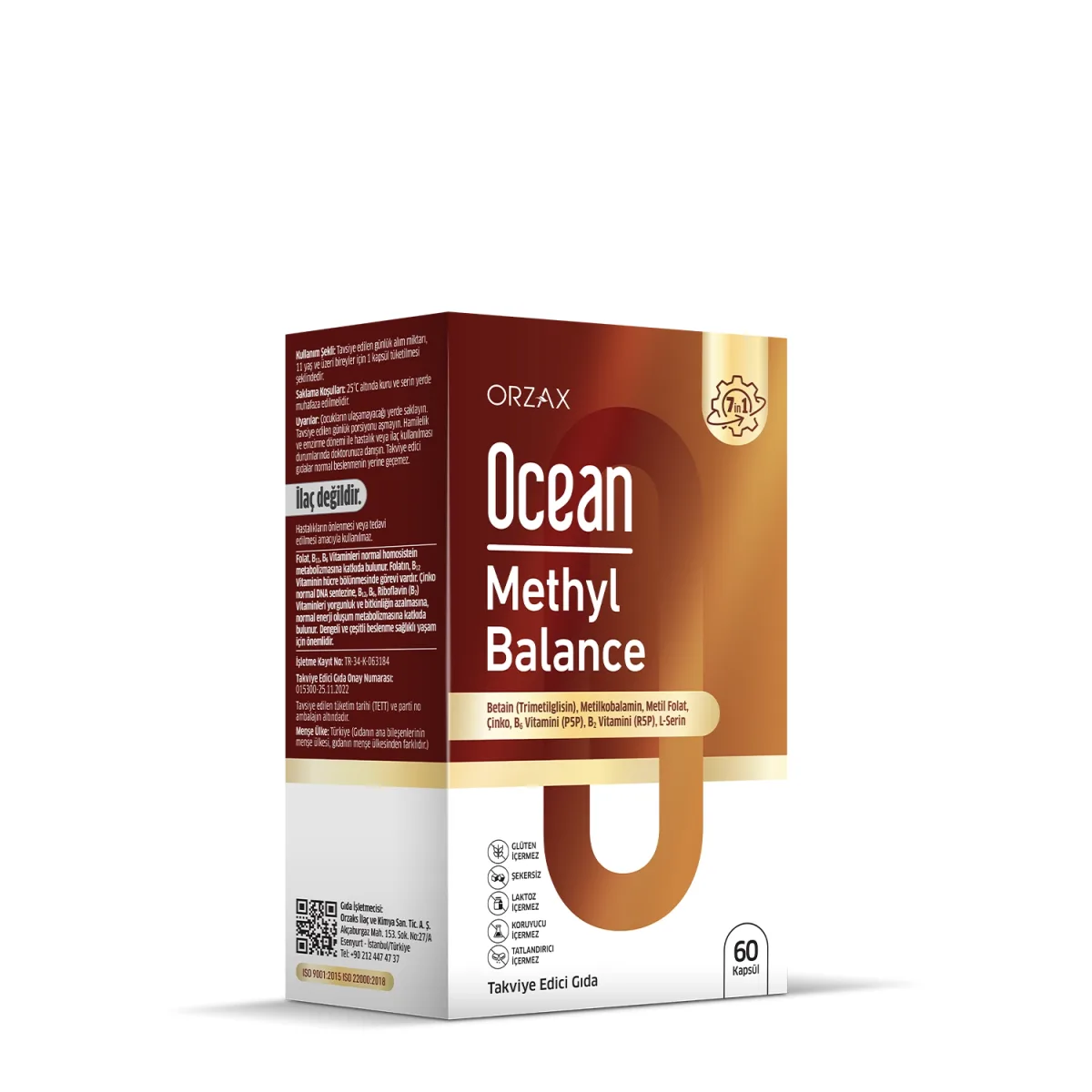 Orzax Ocean Methyl Balance Takviye Edici Gıda 60 Kapsül