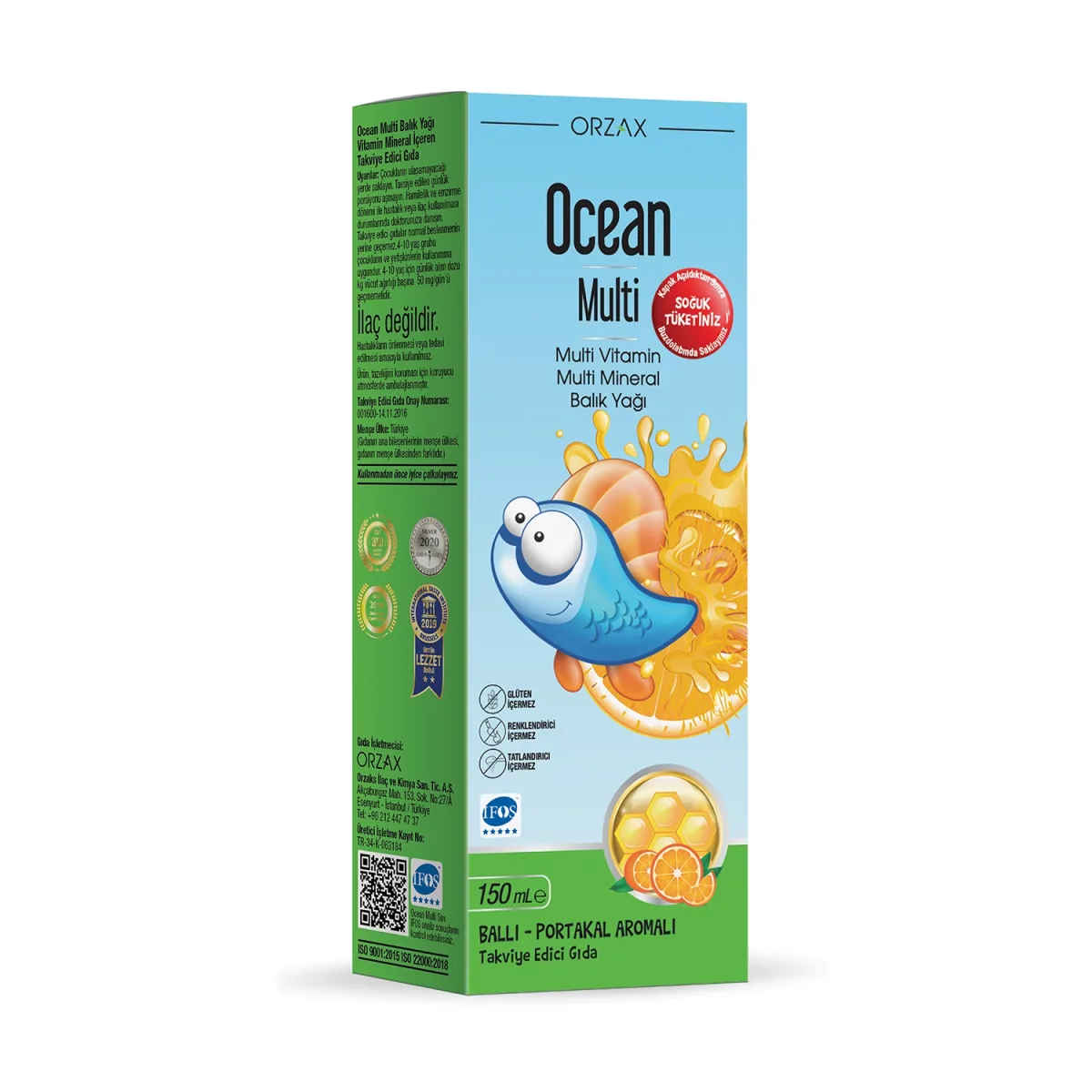 Orzax Ocean Multi Ballı Portakal Aromelı Takviye Edici Gıda
