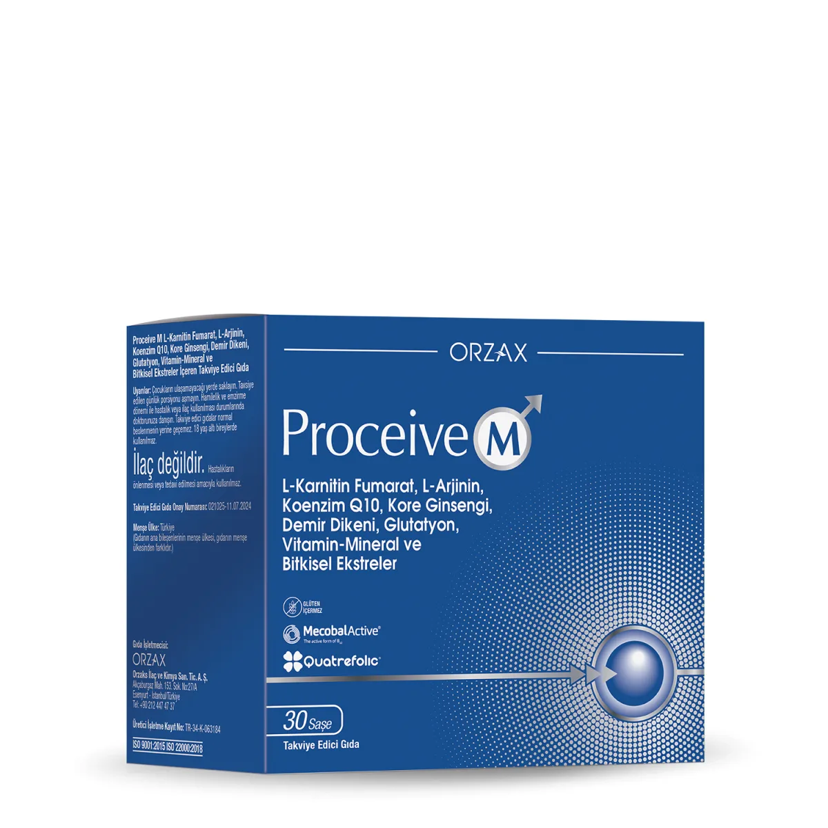Orzax Proceive M Takviye Edici Gıda 30 Saşe