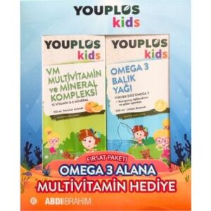 Youplus Kids VM Multivitamin ve Mineral Kompleks Omega 3 SET