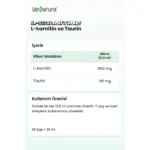 VeNatura L-karnitin ve Taurin 25 ml x 20 adet Şişe