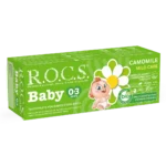 ROCS Baby 0-3 Yaş Papatya Özlü Yutulabilen Diş Macunu 35ml.