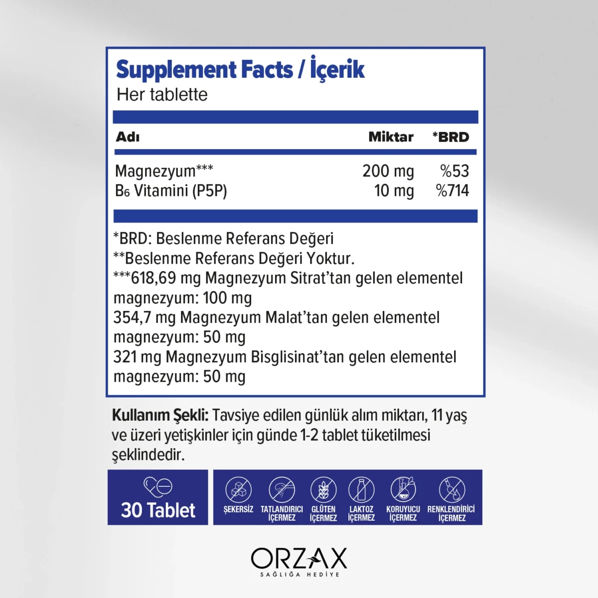 Orzax Ocean ExtraMag Migra Takviye Edici Gıda 60 Tablet - Görsel 3