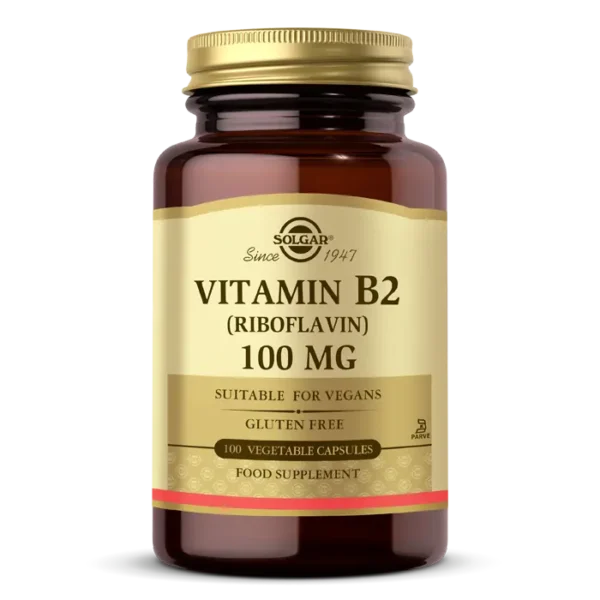 Solgar Vitamin B2 (Riboflavin) 100 mg 100 Bitkisel Kapsül
