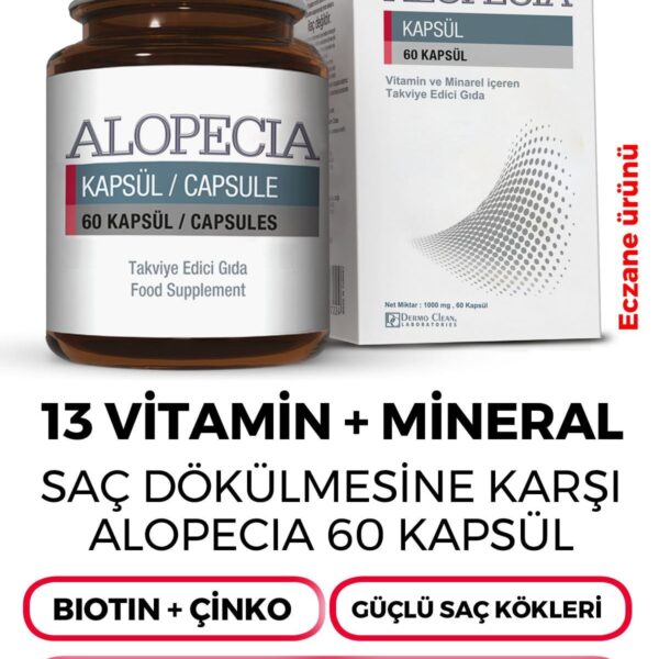 Dermo Clean Alopecia Takviye Edici Gıda 60 Kapsül
