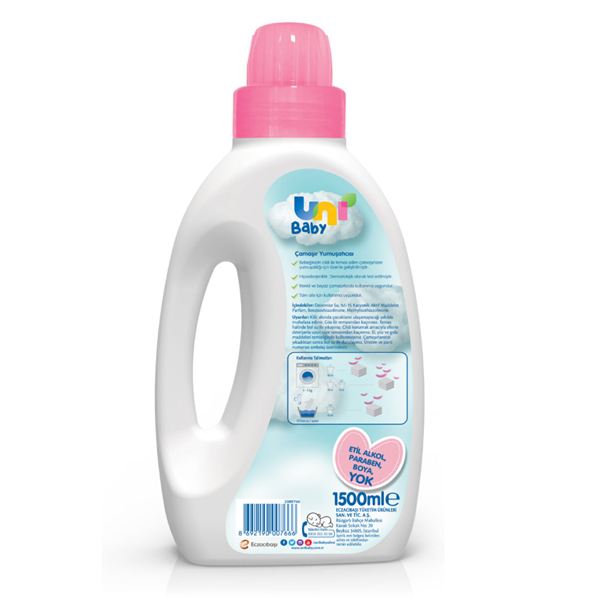 Uni Baby Çamaşır Yumuşatıcı 1500 ml - Görsel 3