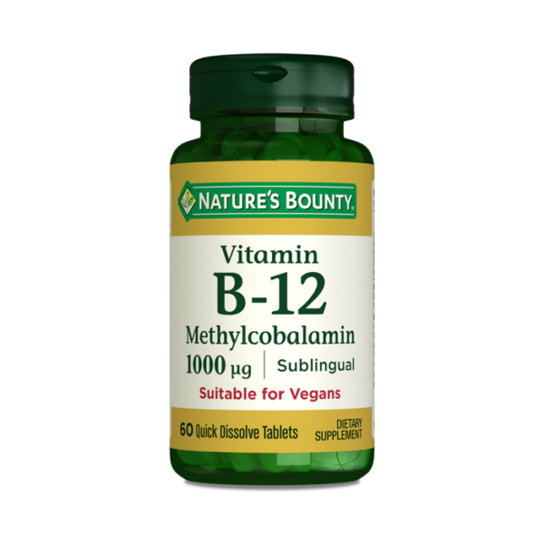 Nature's Bounty Vitamin B-12 Metilkobalamin 1000 mcg 60 Dilaltı Tablet