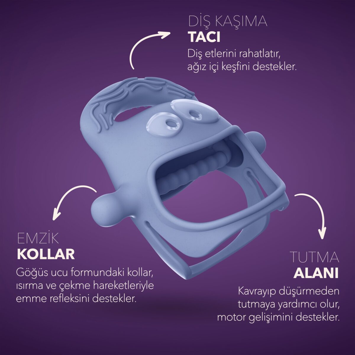 MOCHi - Diş Kaşıyıcı - Lila - Görsel 3