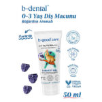 b-good b-dental 0-3 Yaş Bebek Diş Macunu Florürsüz Böğürtlen 50 ml - Görsel 3