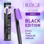 ROCS Black Edition Diş Fırçası Medium - Görsel 3