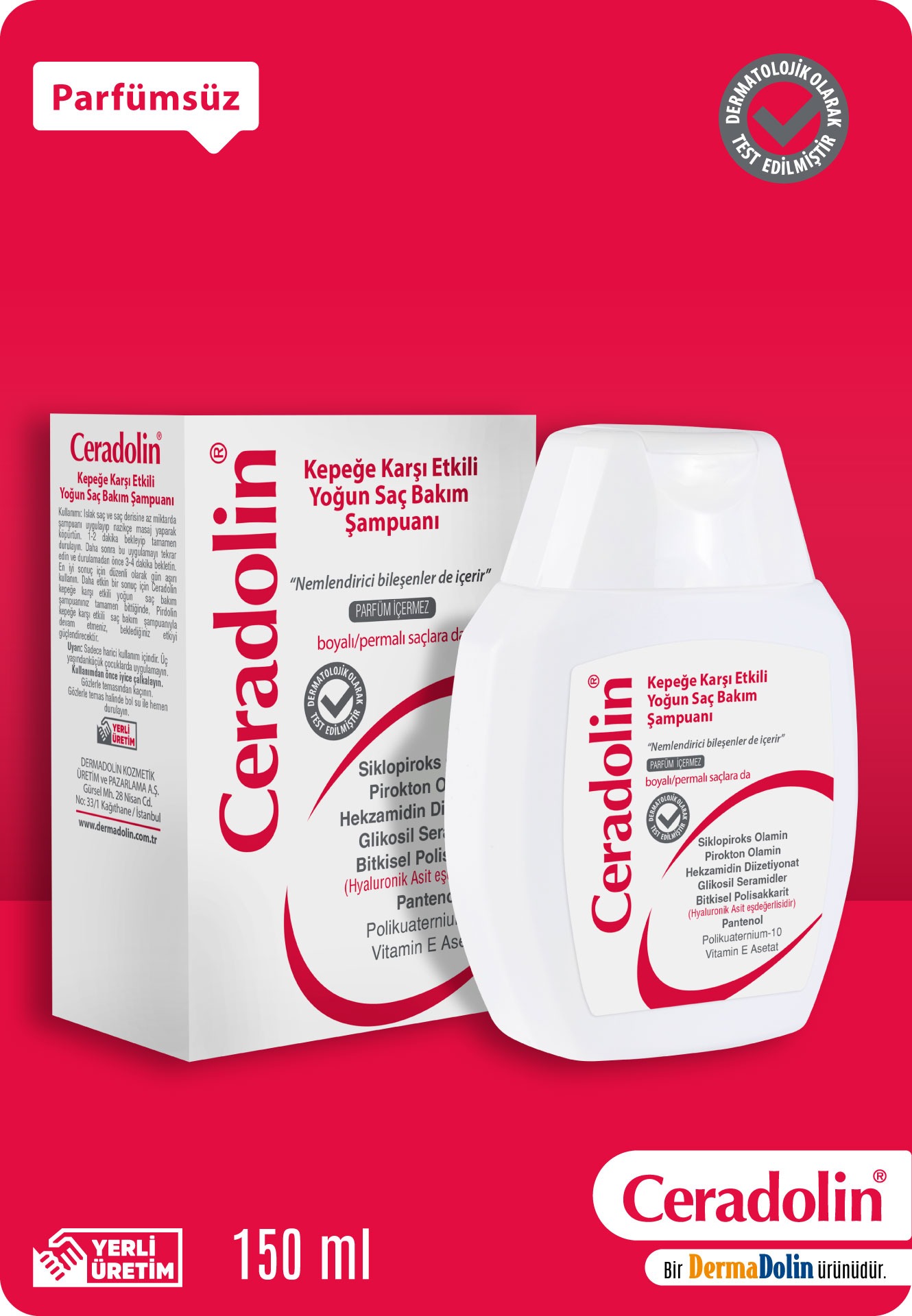 ceradolin-sampuan-150ml.jpg Ceradolin Kepeğe Karşı Yoğun Saç Bakım Şampuanı 150 ml - Görsel 1