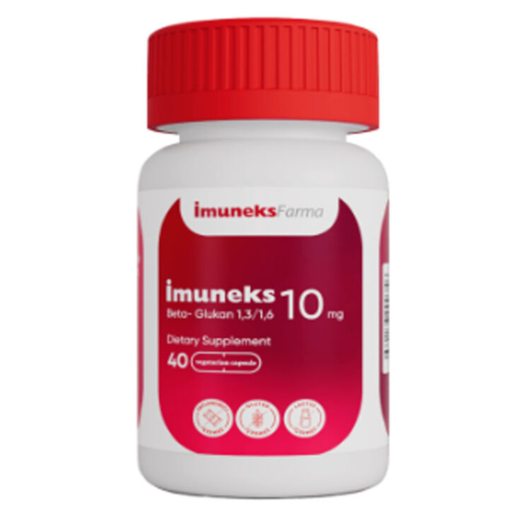 Imuneks farma 10 mg beta glukan iceren takviye edici gida 40 kapsul