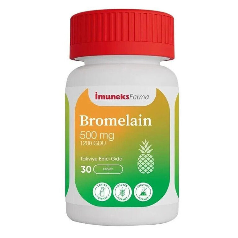 Imuneks farma bromelain 500 mg takviye edici gida 30 tablet