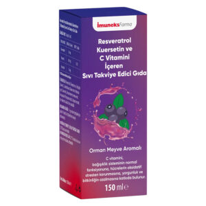 Imuneks farma resveratrol kuersetin ve c vitamini iceren sivi takviye edici gida 150 ml