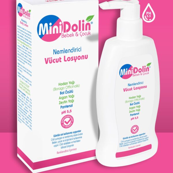 Minidolin Bebek Çocuk Nemlendirici Vücut Losyonu 250ml