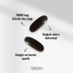Orzax Ocean Çörek Otu Yağı 1000 mg 60 Kapsül İkincisi Hediye