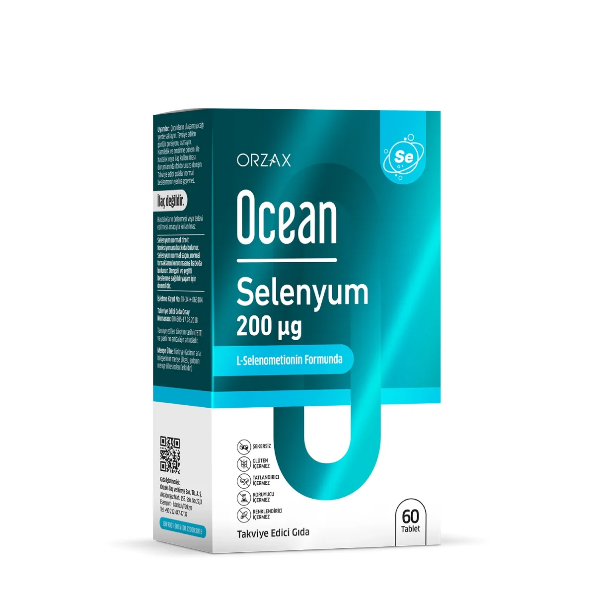 Orzax Ocean Selenyum Takviye Edici Gıda 60 Tablet