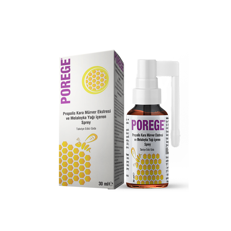 porege-sprey.png Porege Kara Mürver Sprey Takviye Edici Gıda 30 ml - Görsel 1