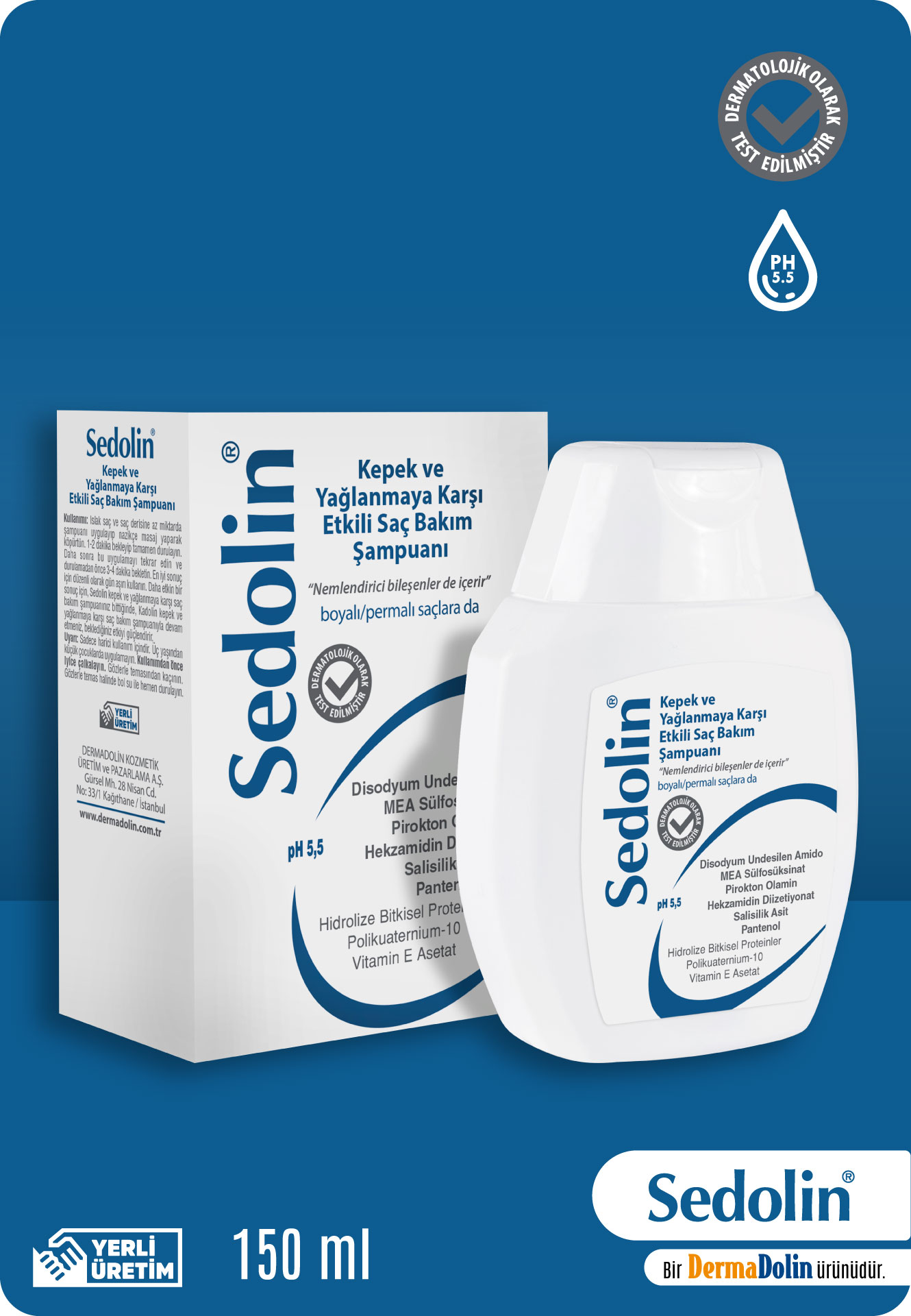 sedolin-sampuan-150ml.jpg Sedolin Kepek ve Yağlanmaya Karşı Saç Bakım Şampuanı 150 ml - Görsel 1