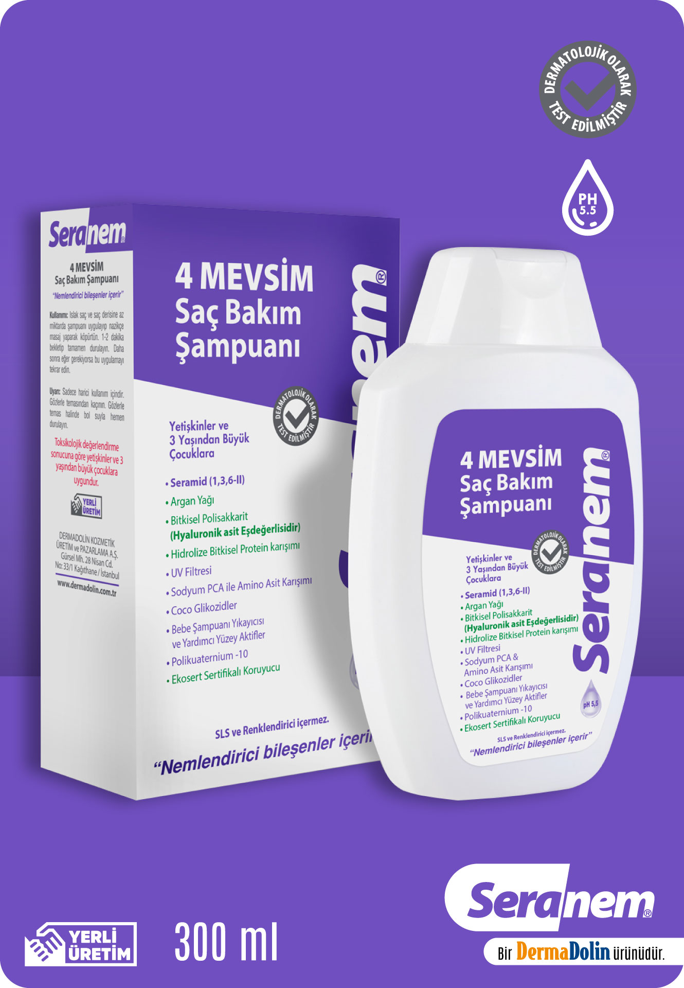 seranem-sampuan-300ml.jpg Seranem 4 Mevsim Saç Bakım Şampuanı 300 ml - Görsel 1