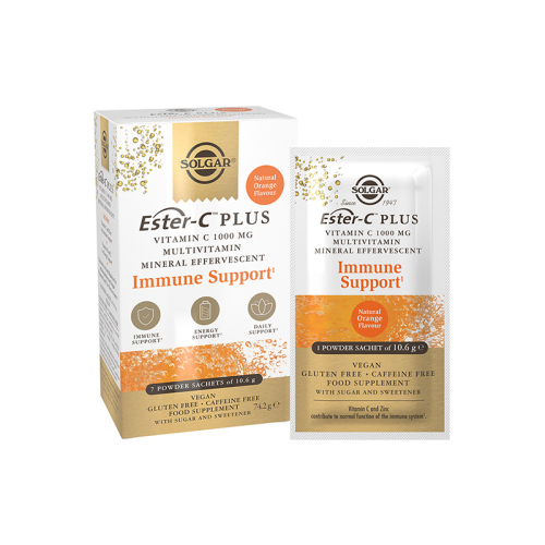 Solgar ester c plus vitamin c 1000 mg multivitamin mineral efervesan 7 sase