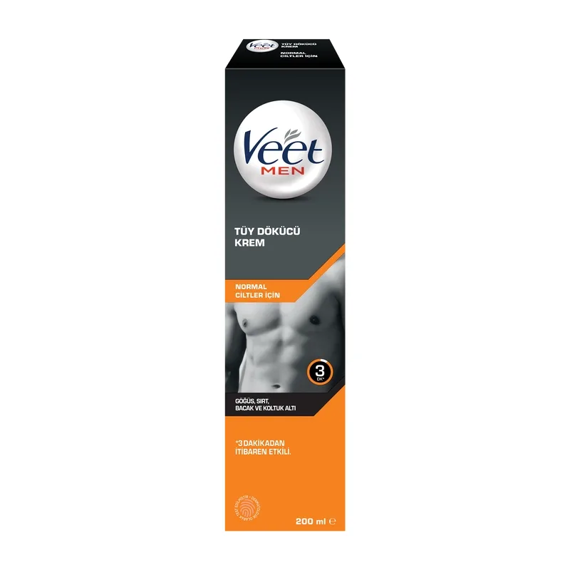 Veet Men Normal Ciltler için Tüy Dökücü Krem 200 ml